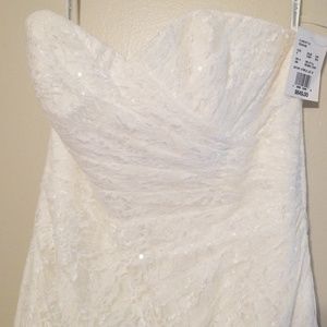 Sweetheart Strapless Lace Wedding Dress